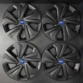 Univerzální poklice Ford 14" Black (Kryty kol se znakem Ford R14, černé)