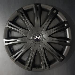 Univerzální poklice Hyundai 17" Black (Kryt kola se znakem Hyundai R17, černý)