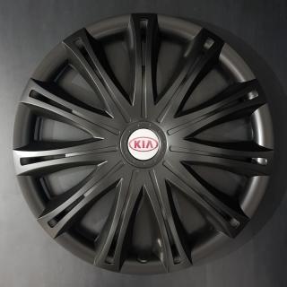 Univerzální poklice Kia 17" Black (Kryt kola se znakem Kia R17, černý)