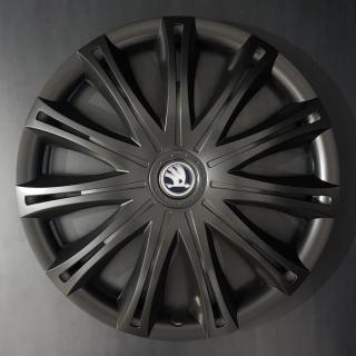 Univerzální poklice Škoda 17" Black (Kryt kola se znakem Škoda R17, černý)