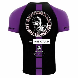 PCE-Týmový rashguard Pretorian - purple Velikost: L, Délka rukávu: Krátký rukáv