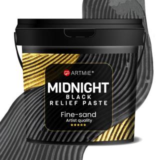 3D černá reliéfní pasta ARTMIE Midnight | jemný písek 450g