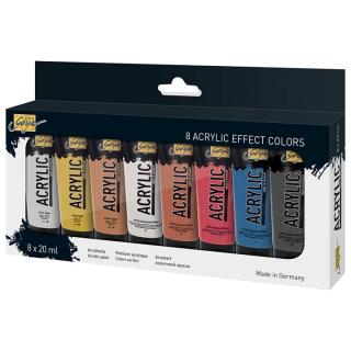 Akrylové barvy Solo Goya Effect / set 8 x 20 ml