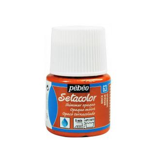 Barva na textil PEBEO Setacolor Opaque Shimmer [metalická] 45 ml Silver