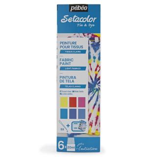 Barvy na světlý textil  Pebeo Setacolor 6 x 20 ml