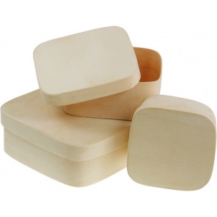 Čtvercový box z překližky - 13cm x 13cm / v 5cm