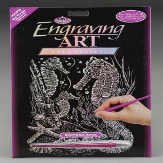 Kreativní set na engraving A4 - Mořský koník