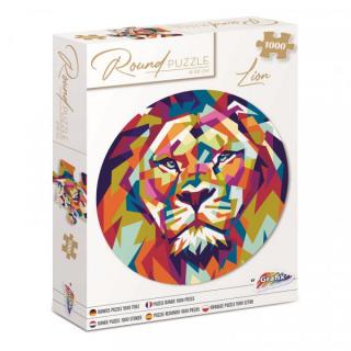 Kulaté puzzle Lion 68 cm - 1000 ks