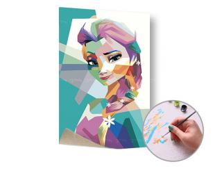 Malování podle čísel FROZEN ELSA  – nízká náročnost 40x60 cm - bez rámu