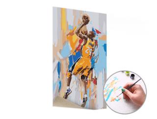 Malování podle čísel KOBE BRYANT 24 - nízká náročnost 40x60 cm - na rámu