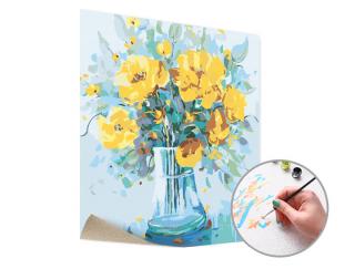 Malování podle čísel ROZKVETLÉ ŠTĚSTÍ – nízká náročnost 50x50 cm - bez rámu