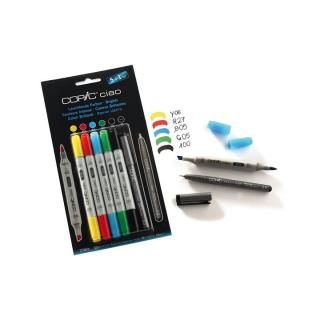 Popisovače COPIC Ciao Bright Tones | sada 5 + 1