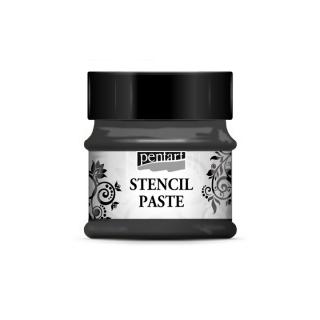 Šablónovací pasta metalická Stencil paste Pentart 50ml - black diamond