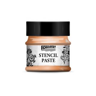 Šablónovací pasta perleťová Stencil paste Pentart 50ml - apricot