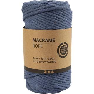 Šňůra na Macramé 4 mm x 55 m / různé barvy | Blue