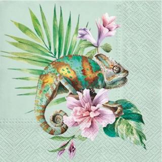 Ubrousky na dekupáž Exotic Chameleon - 1 ks