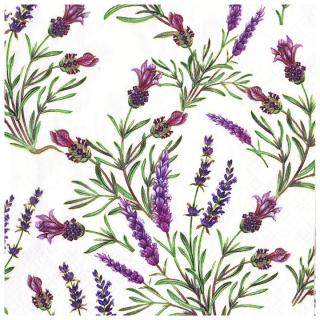 Ubrousky na dekupáž Lavender Twigs - 1 ks