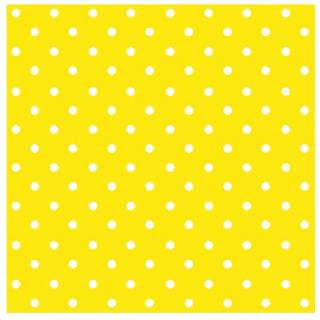 Ubrousky na dekupáž Yellow Dots - 1 ks