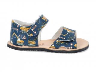 Koel4kids Amelia Tractor Blue modré - barefoot sandálky Velikost: 26