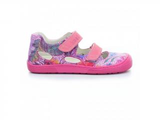 Koel4kids Dalila Fantasy Fuchsia Flowers barefoot sandálky Velikost: 22