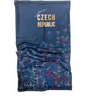 Běžecký nákrčník modrý - jsem CZECH REPUBLIC