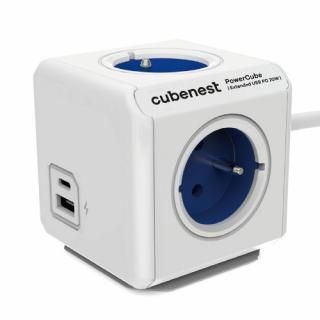 Cubenest PowerCube Extended USB A+C PD 20 W 1,5 m modrá