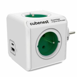 Cubenest PowerCube Original USB A+C PD 20 W zelená