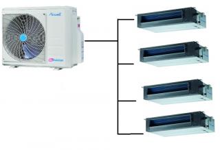 Kanálová Klimatizace Airwell 1+4 (3,5kW + 3,5kW + 3,5kW + 3,5kW) Multi-split R32 včetně montáže