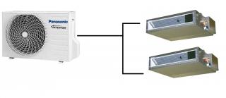 Kanálová Klimatizace Panasonic 1+2 (2kW + 2kW) Multi-split R32