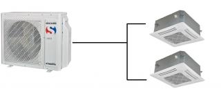 Kazetová Klimatizace Sinclair 1+2 (3,4kW + 3,4kW) Multi-split R32