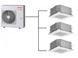 Kazetová Klimatizace Toshiba 1+3 (2,7kW + 2,7kW + 2,7kW) Multi-split R32