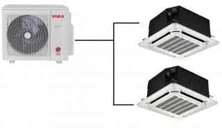 Kazetová Klimatizace Vivax 1+2 (2,6kW + 2,6kW) Multi-split R32