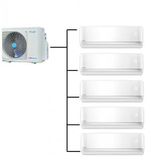 Klimatizace Airwell HDH 1+5 (2,8kW + 2,8kW + 2,8kW + 2,8kW+ 2,8kW) Multi-split R32 včetně montáže