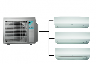 Klimatizace Daikin Perfera 1+3 (2kW + 2,5kW + 2,5kW) Multi-split R32 včetně montáže