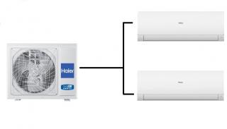 Klimatizace Haier Flexis bílá 1+2 (3,5kW + 3,5kW) Multi-split R32 včetně montáže