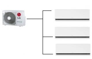 Klimatizace LG Dualcool Premium 1+3 ( 2,5kW + 2,5kW + 3,5kW ) Multisplit R32 včetně montáže