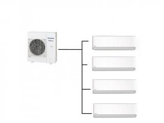 Klimatizace Panasonic Etherea white 1+4 (2kW + 2kW + 2kW + 2kW) Multi-split R32 včetně montáže