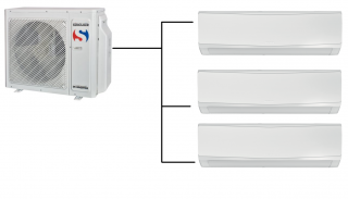 Klimatizace Sinclair keyon 1+3 (2,7kW + 2,7kW+ 3,2kW) Multi-split R32