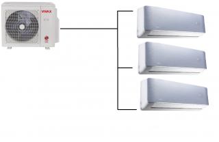 Klimatizace Vivax silver 1+3 (2,7kW + 2,7kW + 3,5kW) Multi-split R32 včetně montáže