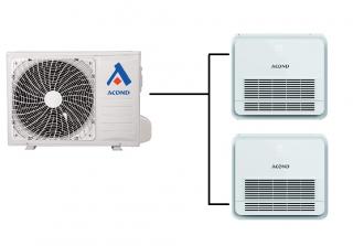 Parapetní klimatizace Acond AKT 1+2 (2,9kW + 2,9kW) Multi-split R32 včetně montáže