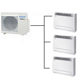 Parapetní Klimatizace Panasonic Ufe 1+3 ( 2,5kW + 2,5kW + 2,5kW) Multi-split R32 včetně montáže