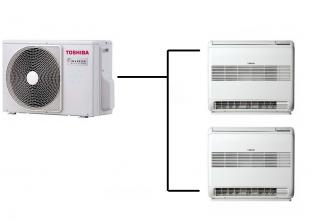 Parapetní Klimatizace Toshiba Suzumi 1+2 (2,5kW + 2,5kW) Multi-split R32 včetně montáže