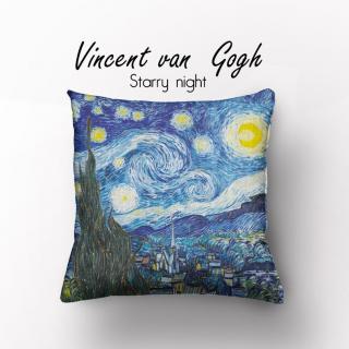 Povlak na polštář 45x45 cm Vincent Van Gogh Hvezdná noc /Starry night