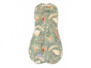 Zavinovačka Sleepee First Step Swaddle s čepičkou zdarma Bohemian Green