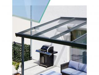 Hliníková pergola Terrassendach Premium - VSG sklo / antracitová konstrukce Rozměr: 10,14 x 3,06 m, Varianta: Terrassendach Premium - VSG sklo /…