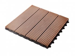 Terasová dlažba WPC Guttadeck Barva: oak brown, Rozměr: 300 x 300 mm, Varianta: Guttadeck zahradní dlažba WPC