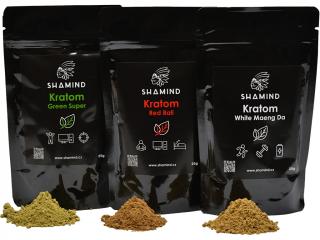 Kraton starter pack 3*25g Druh 1: Gold Maeng Da, Druh 2: Green Bali