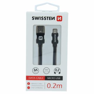 SWISSTEN datový kabel MICRO USB 0,2m