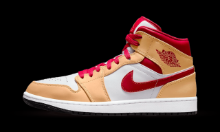 Air Jordan 1 Mid Beige White Red Velikost: 42.5 -