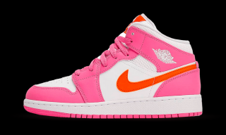 Air Jordan 1 Mid Pinksicle Safety Orange (GS) Velikost: 37.5